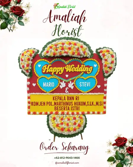 Papan Bunga Pernikahan Driyorejo